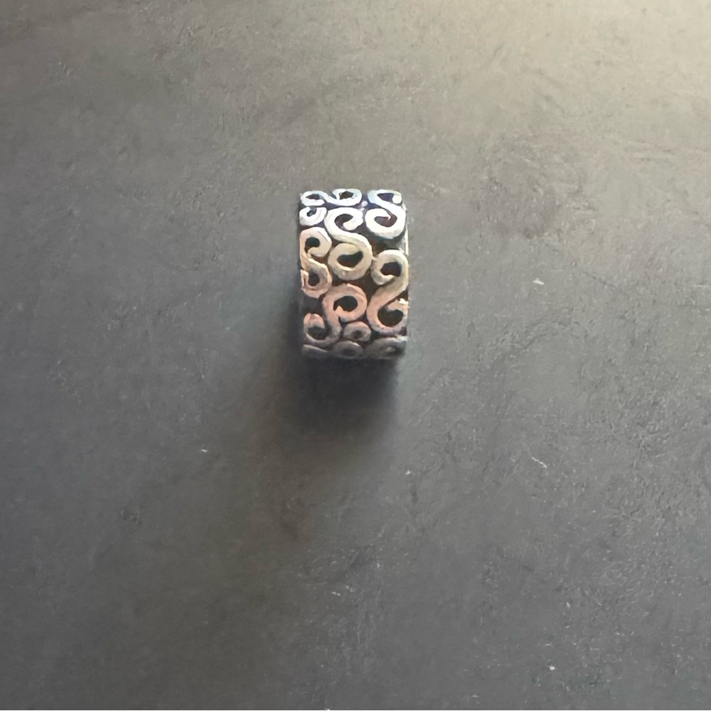 Pandora Silver filigree Swirl Design charm